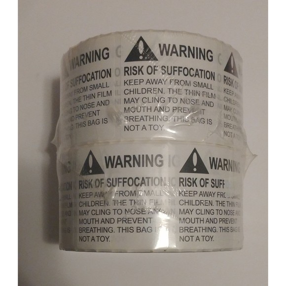 Suffocation Warning 1000 Labels - Picture 3 of 4